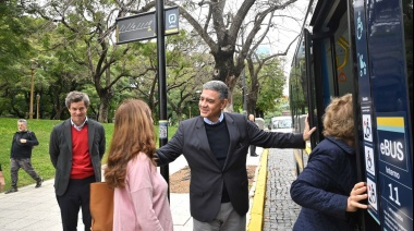 Jorge Macri en el primer día de los buses eléctricos: "Trajimos la última tecnología del mundo para movernos mejor"