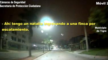 Gracias a las cámaras del COT, las fuerzas de seguridad detuvieron a un individuo que ingresó a robar un domicilio