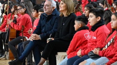 En el microestadio de Don Torcuato, Julio Zamora acompañó el 1° encuentro de las Orquestas Infanto Juveniles de Tigre
