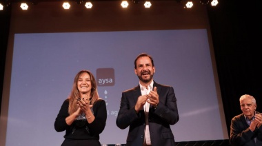 Malena Galmarini junto a Ariel Sujarchuk y José Luis Lingeri, anunciaron la construcción de la nueva Planta Depuradora Escobar que beneficiará a 500 mil habitantes