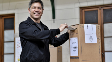 Votó Kicillof: “Estamos contentos porque hoy estamos votando en la Argentina qué es lo que va a pasar en nuestro país"