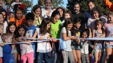 Fernando Moreira inauguró una plaza en un predio abandonado del ex Tiro Federal