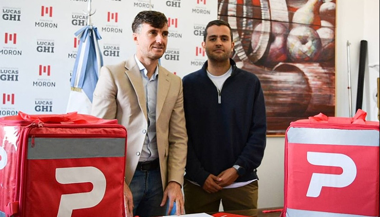 Morón firmó un convenio con la empresa “Pedidos ya”: Se construirá una estación de descanso para repartidores