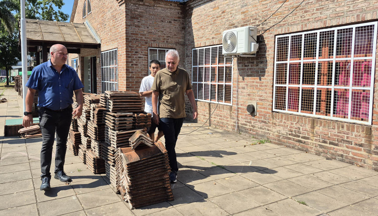 Gestión municipal: avanzan las obras de infraestructura escolar en el Jardín de Infantes N°919 de Ricardo Rojas