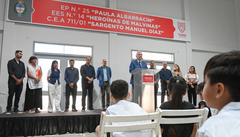 Julio Zamora inauguró el nuevo edificio de la EP N.° 25, la EES N.° 14 y el CEA N.° 711/01