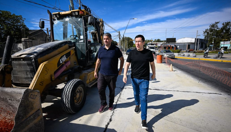 Nardini y Caggiano recorrieron la obra de repavimentación de la Ruta Provincial N° 24 (ex Ruta 197)