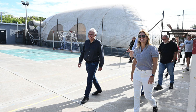 Polideportivo El Zorzal: Julio Zamora supervisó trabajos de infraestructura en el espacio deportivo