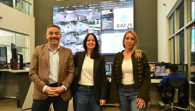 Petrillo y Quiñoa visitaron el centro de monitoreo más avanzado del país