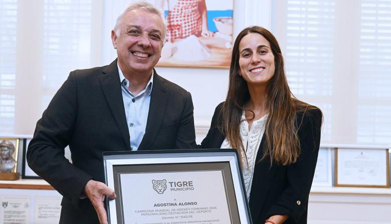 El Municipio de Tigre reconoció como Personalidad Destacada del Deporte a Agostina Alonso, campeona mundial con Las Leonas