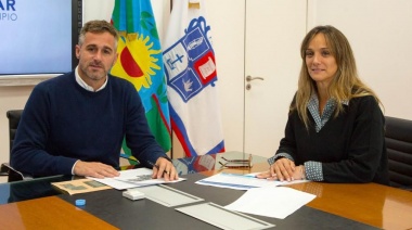 Malena Galmarini y Federico Achaval se reunieron para supervisar los avances de las obras que AySA está ejecutando en Pilar