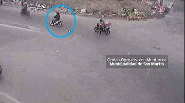 Las cámaras de seguridad de San Martín permitieron detener a delincuentes que robaban motos