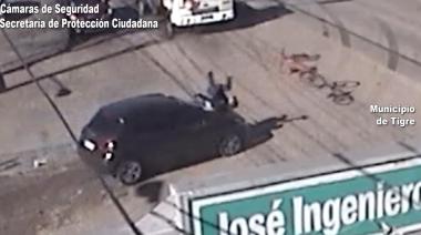 Rincón de Milberg: un auto impactó a un ciclista que cruzó con el semáforo en rojo