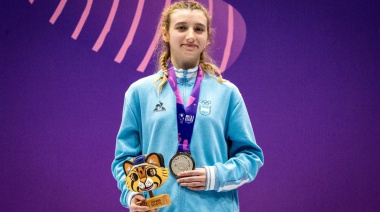 Catalina Sol Borrelli, orgullo de Santos Lugares, se cuelga la medalla de plata en esgrima en los Juegos Panamericanos Junior