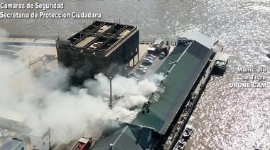 El rápido accionar del Sistema de Protección Ciudadana permitió sofocar un incendio en el Puerto de Frutos