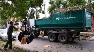 Morón detalla el cronograma semanal para el retiro de ramas y restos verdes