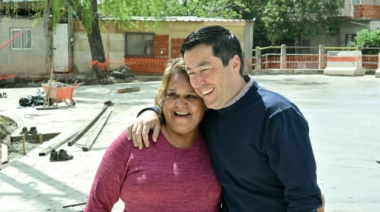 Nardini recorrió una obra clave en la conectividad del distrito