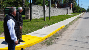 "Plan de Veredas Vecinales": Julio Zamora supervisó la ejecución de nuevas obras en Benavídez