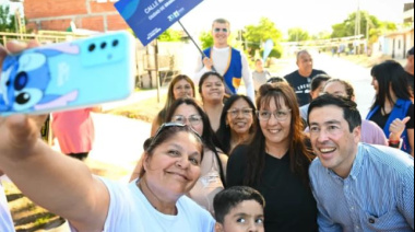 Nardini inauguró una importante obra de pavimentación en Grand Bourg