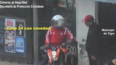 Circulaba con una moto sin patente por Benavídez y fue detenido por el COT