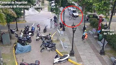 Robó una bicicleta y fue embestido por una motocicleta, cayó al suelo y huyó corriendo: fue detenido por el COT y la Policía