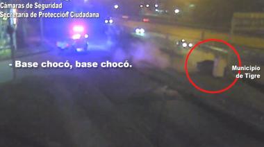 Un malviviente protagonizó una intensa fuga a alta velocidad y fue detenido por la Policía luego de un impactante vuelco