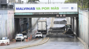 Comenzaron los trabajos de repavimentación del Túnel San Juan Pablo II