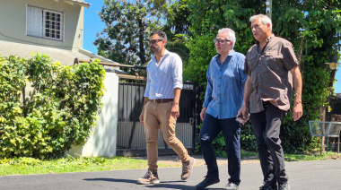 Julio Zamora supervisó la finalización de una obra de pavimentación en Don Torcuato