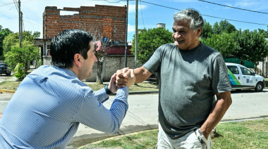 Nardini supervisó el avance de obra de la calle Cochabamba