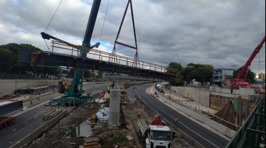 Reabrió la Autopista Dellepiane en ambos sentidos tras montar dos nuevos puentes