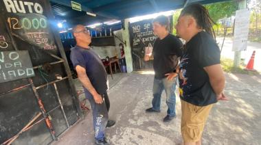 Rodrigo Aybar y Gabriel Muñoz recorrieron barrios en Tres de Febrero