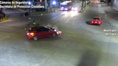 Impactante accidente vial en General Pacheco: el conductor de una moto y su acompañante volaron por el aire