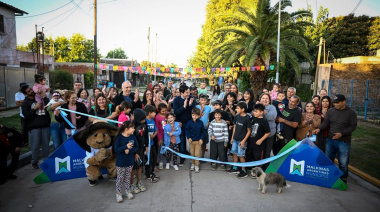 Nardini inauguró 4 nuevas calles en el barrio Estudiantes de Grand Bourg