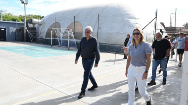 Polideportivo El Zorzal: Julio Zamora supervisó trabajos de infraestructura en el espacio deportivo