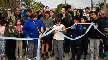 Nardini inauguró cinco nuevas cuadras en el barrio Rodríguez