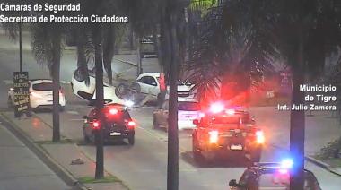 Distracción al volante y vuelco en General Pacheco: no hubo heridos de gravedad 