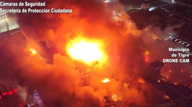 Incendio de gran magnitud en Don Torcuato y rápida asistencia del Sistema de Protección Ciudadana de Tigre