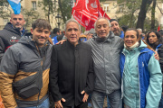 La Bancaria marchó a la Embajada de España por el conflicto en el Santander