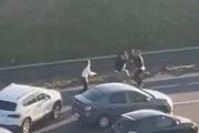 Una pelea de tránsito terminó a las piñas en la Panamericana