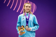 Catalina Sol Borrelli, orgullo de Santos Lugares, se cuelga la medalla de plata en esgrima en los Juegos Panamericanos Junior