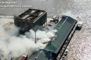 El rápido accionar del Sistema de Protección Ciudadana permitió sofocar un incendio en el Puerto de Frutos
