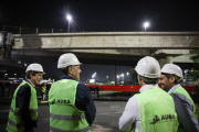 Megaoperativo nocturno para colocar la estructura del nuevo Puente Labruna en Núñez