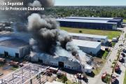 Impactante incendio en el predio de Norlog y rápida respuesta del sistema de Protección Ciudadana de Tigre