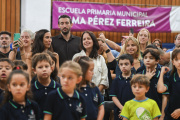 Soledad Martínez acompañó el inicio de clases en la escuela Emma Pérez Ferreira de Vicente López