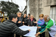Nardini visitó los avances de obra de pavimentación en el Barrio Iparraguirre