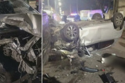 Villa Centenario: robó el auto a un excombatiente de Malvinas, escapó de la Policía y volcó durante la fuga