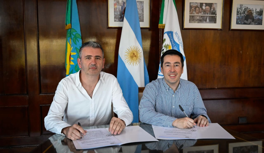 Nardini firmó un Convenio de Cooperación con el Municipio de La Falda, Córdoba